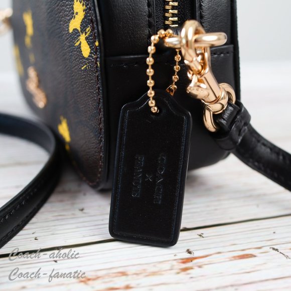 NWT Coach Coach X Peanuts Mini Serena Crossbody With Woodstock Print - Picture 6 of 13